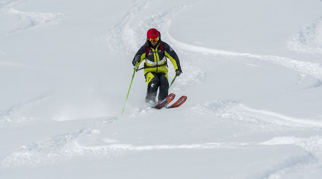 Federico Mezzavilla al test di Atomic Bent 110 (2023)