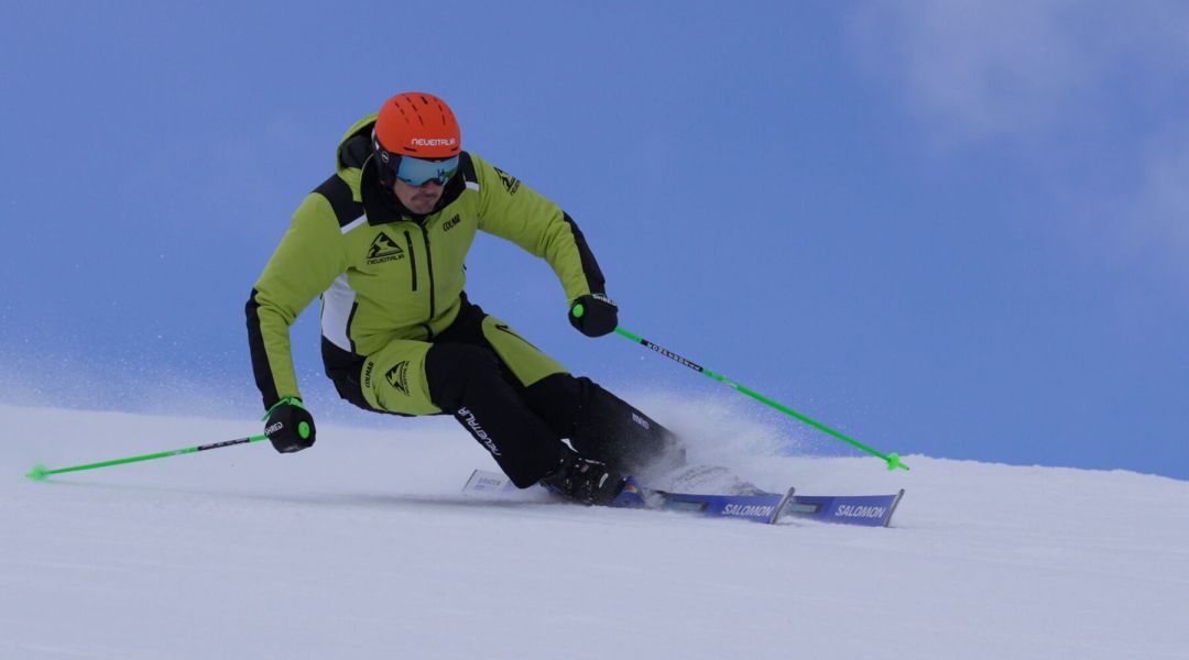 Riccardo Giacomel al test di Salomon S/Race GS 12 (2026)