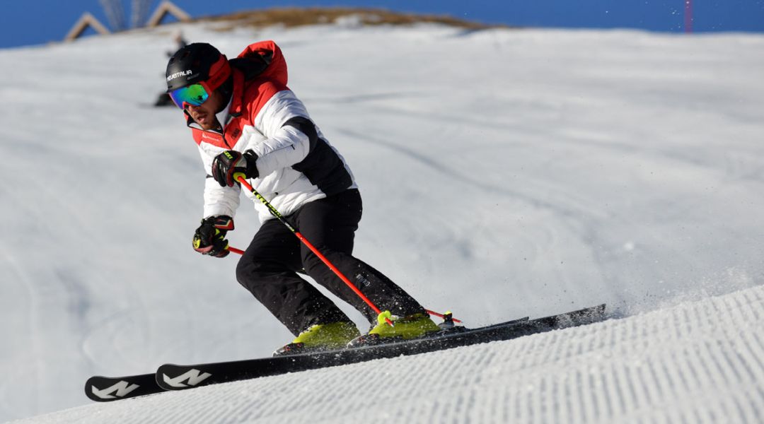 Denis Kaneider al test di Nordica Dobermann GSR (2018)