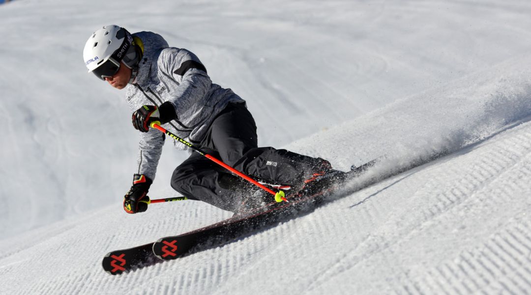 Stefano Belingheri al test di Volkl Racetiger Speedwall GS Pro (2018)