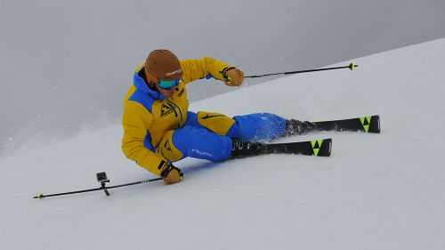 Andrea Odinotte al test di Fischer RC4 Worldcup SC Yellow Base RT (2019)