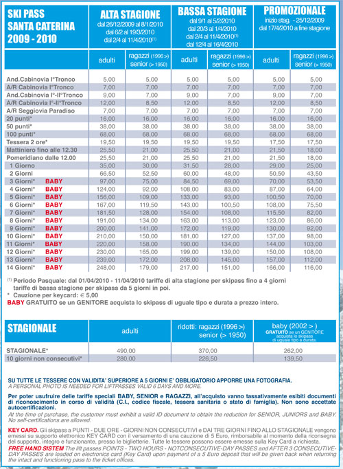 skipass santa caterina valfurva